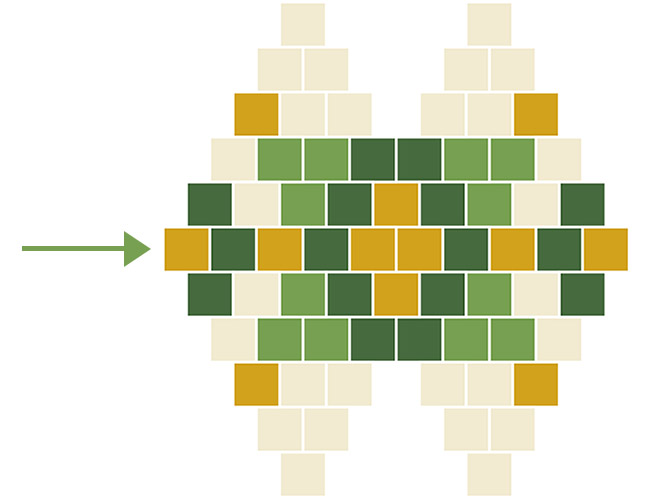 Schema  Brick Stitch Miyuki Bracelet and Star Beads